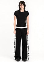 "ZEBRA FLARED" SWEATPANTS