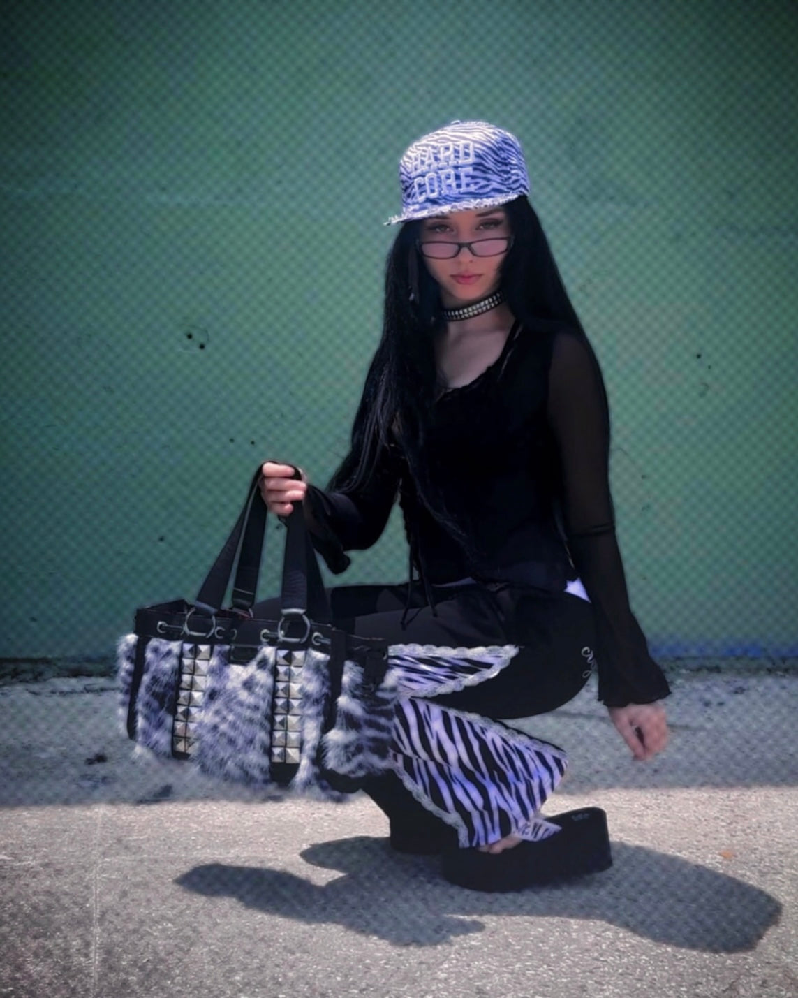 Zebra Flared Sweatpants