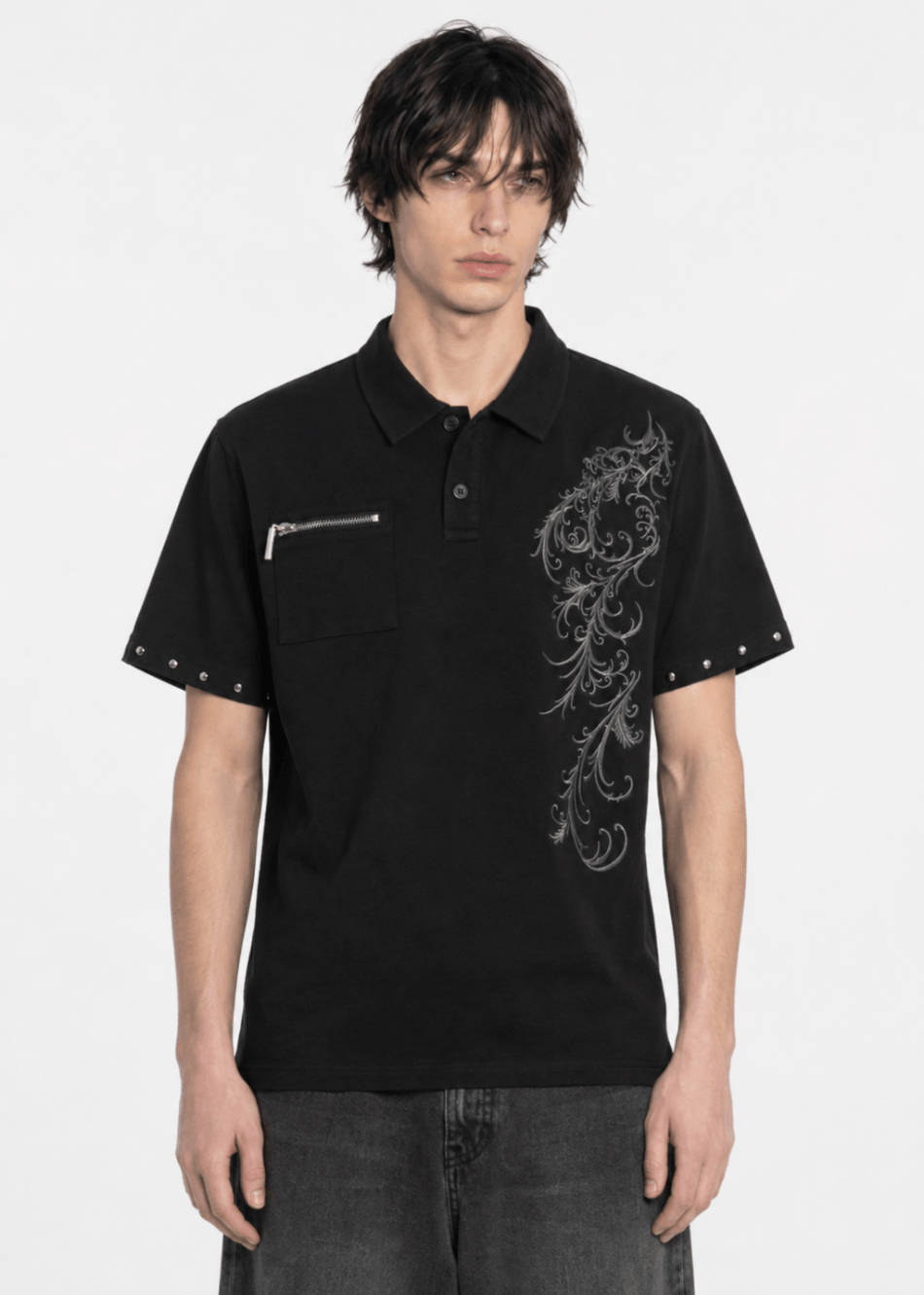 "STUDDED VINES" POLO