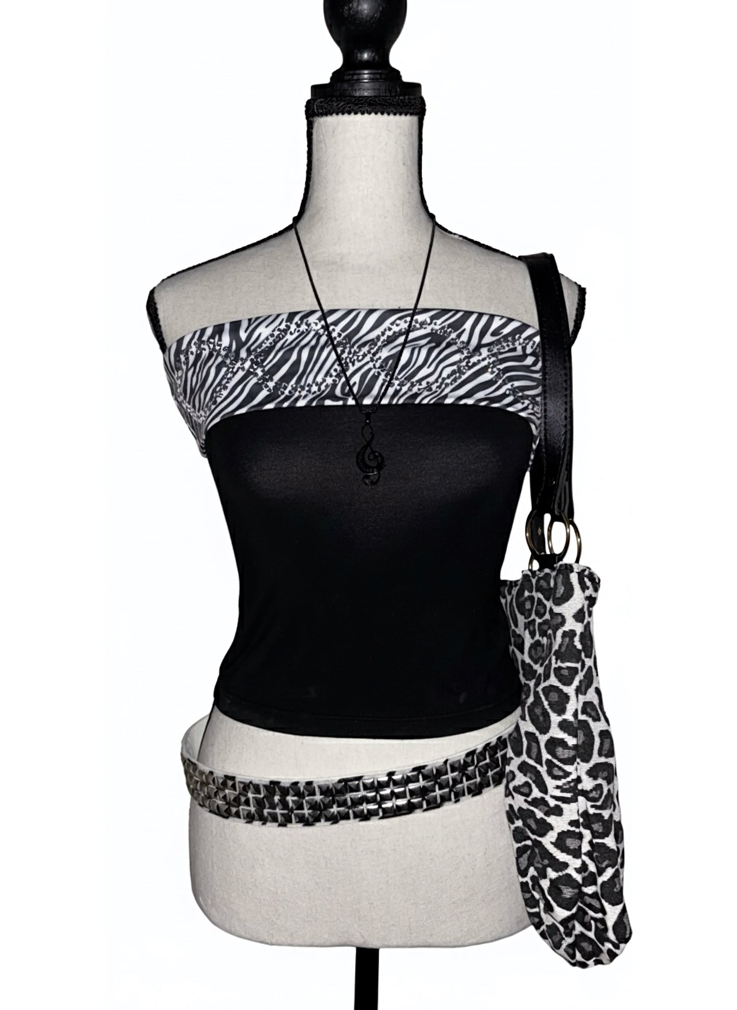 zebra bling tube top (pre-order)