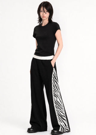Zebra Flared Sweatpants