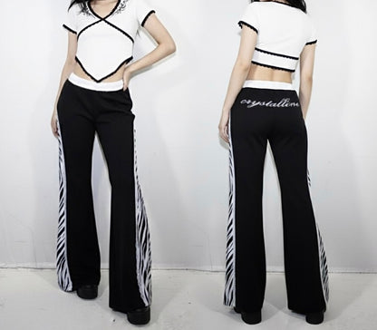 zebra flared sweatpants