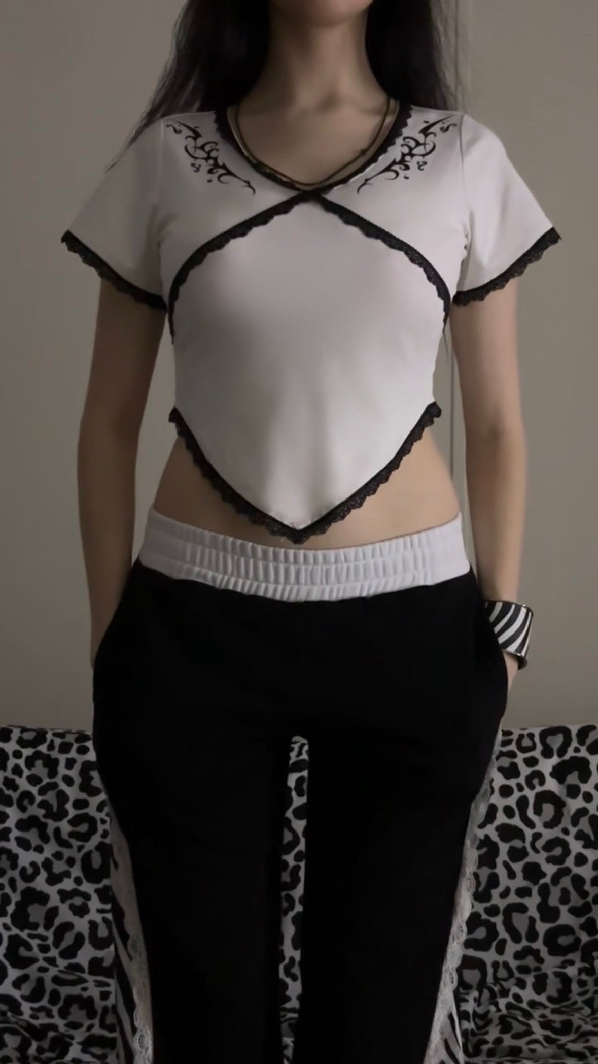 zebra flared sweatpants