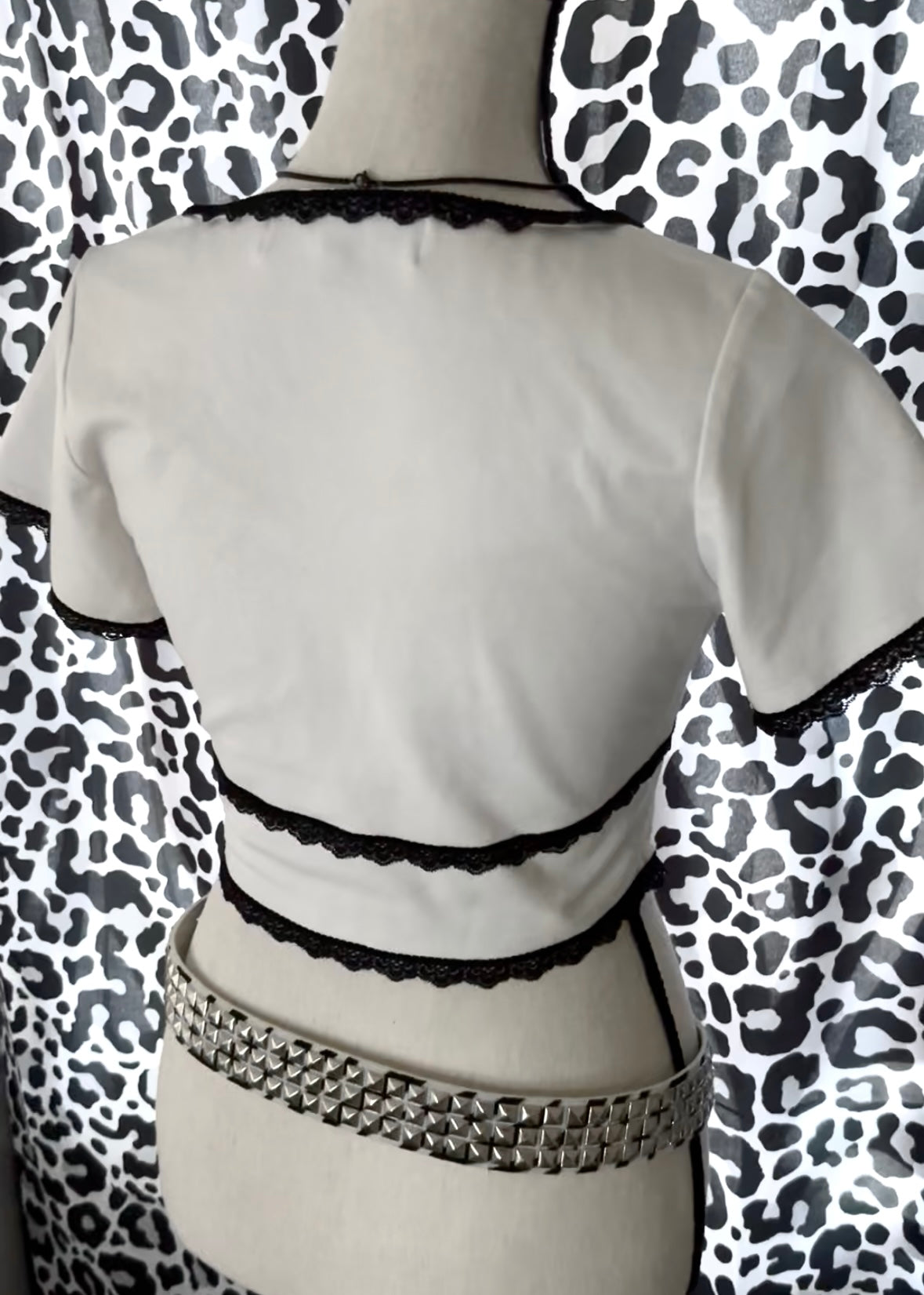 white swan crop top