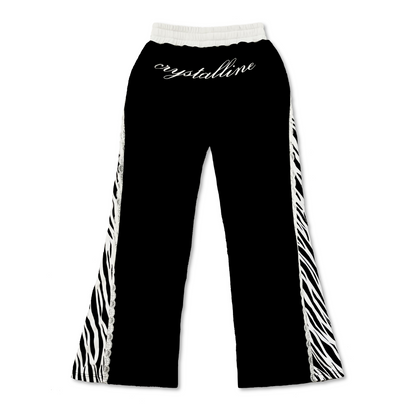 zebra flared sweatpants