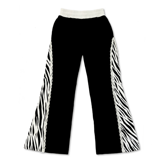 zebra flared sweatpants
