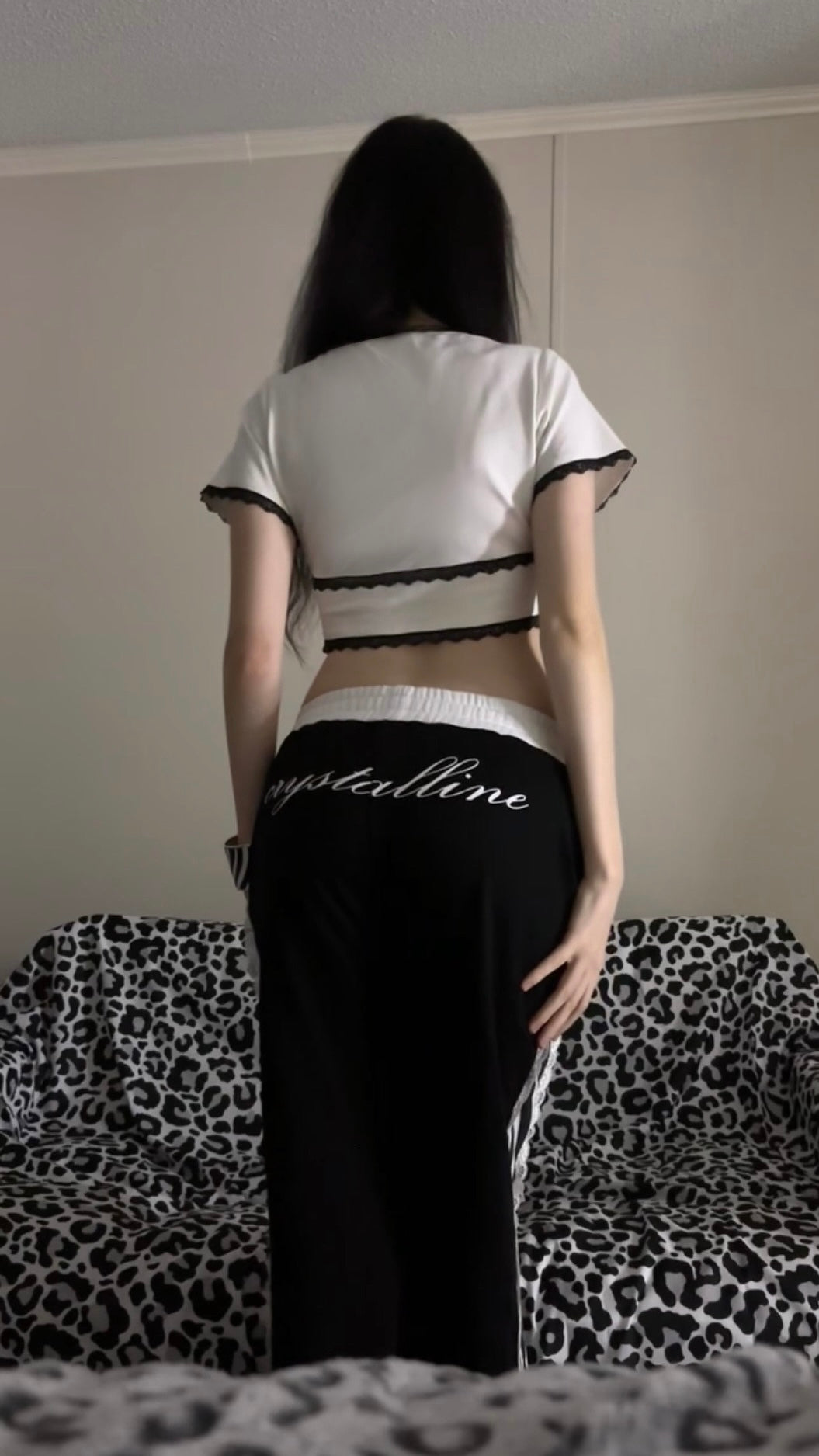 zebra flared sweatpants