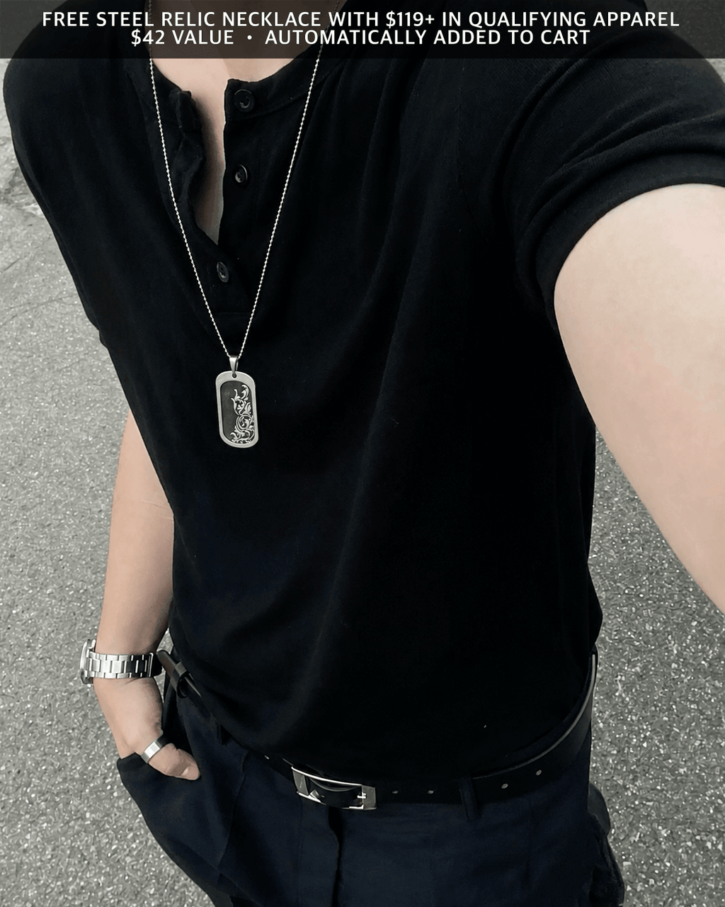 Steel Relic Necklace