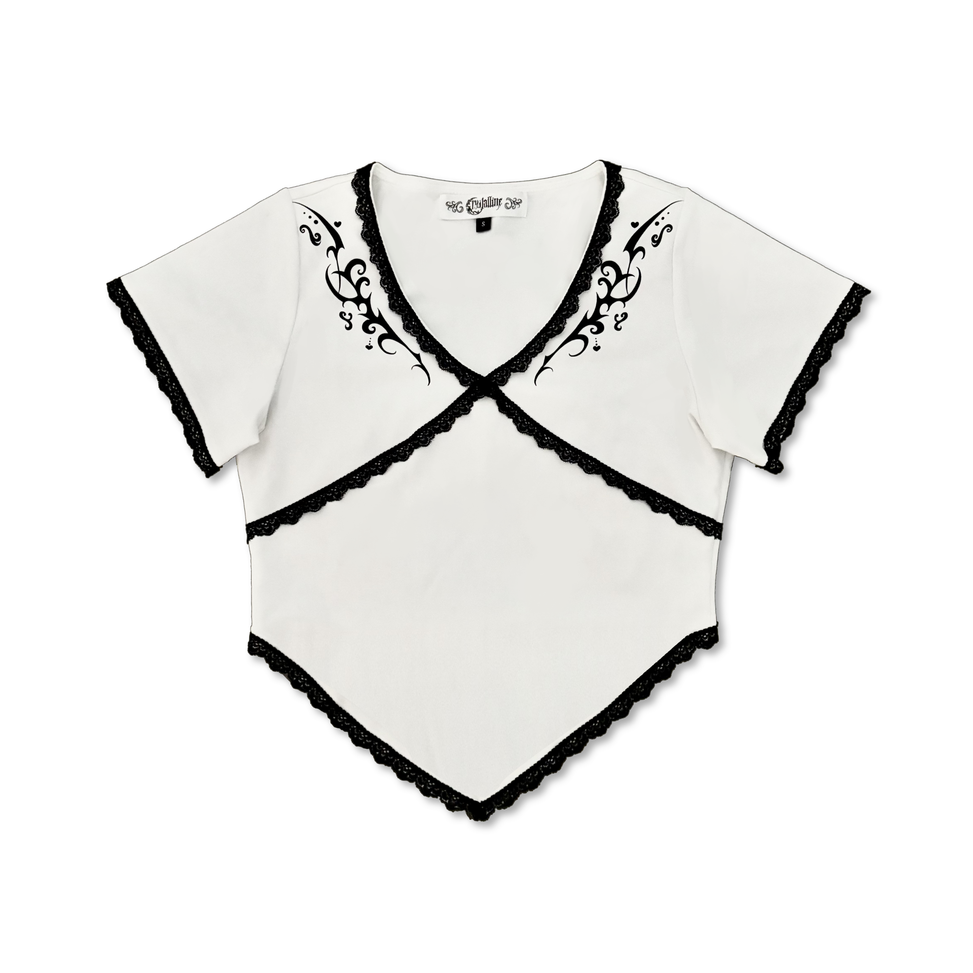 white swan crop top