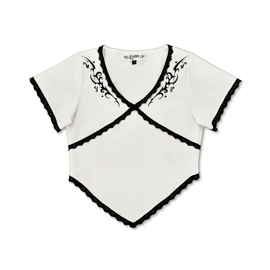 white swan crop top
