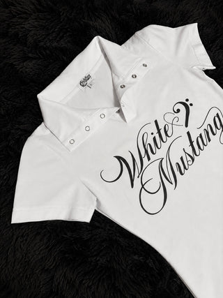 White Mustang Collar Top