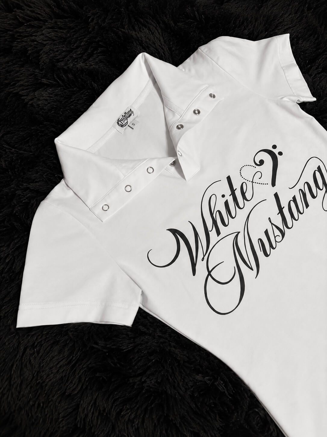 White Mustang Collar Top