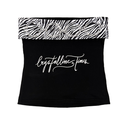 zebra bling tube top (pre-order)